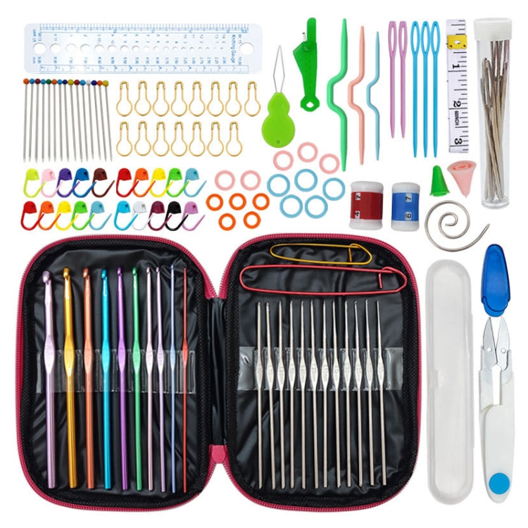 14件/套 彩色氧化鋁單頭鈎針 手工DIY編織工具材料，顏色隨機發貨
