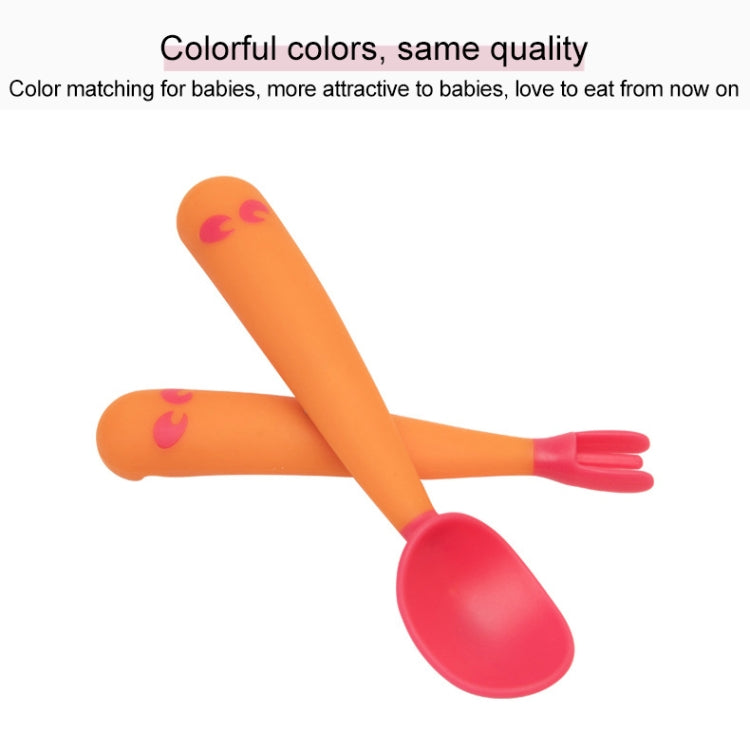 寶寶學吃飯彎曲訓練彎頭扭扭勺叉子