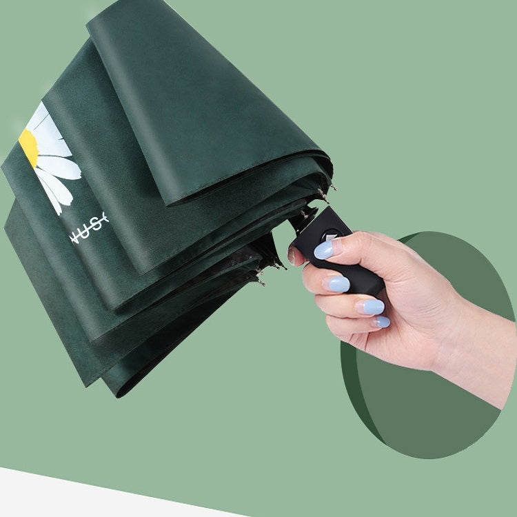 GD雛菊黑膠晴雨兩用傘防紫外線遮陽防晒三摺疊傘