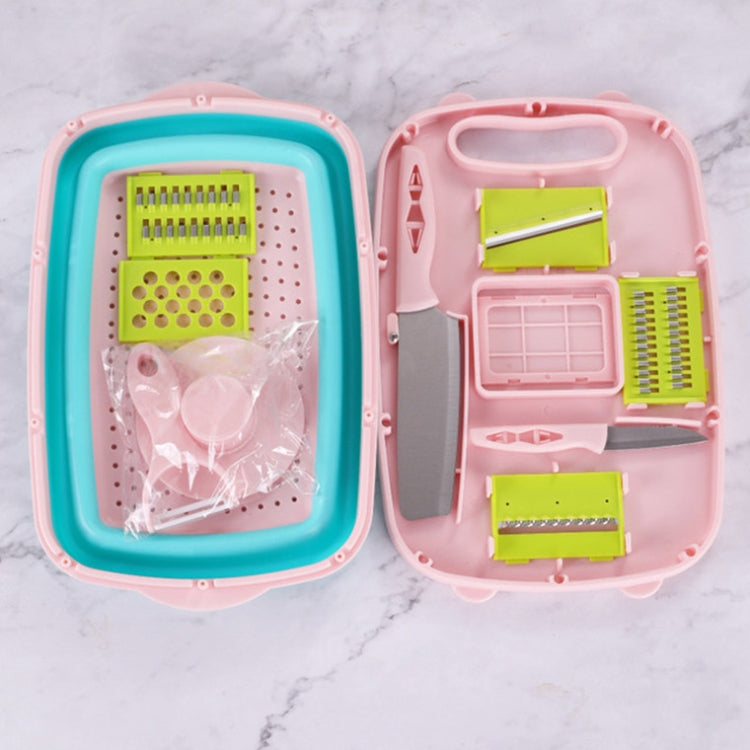 九合一 摺疊菜板塑料多功能家用砧板 廚房抗菌防霉切菜板刀具套裝