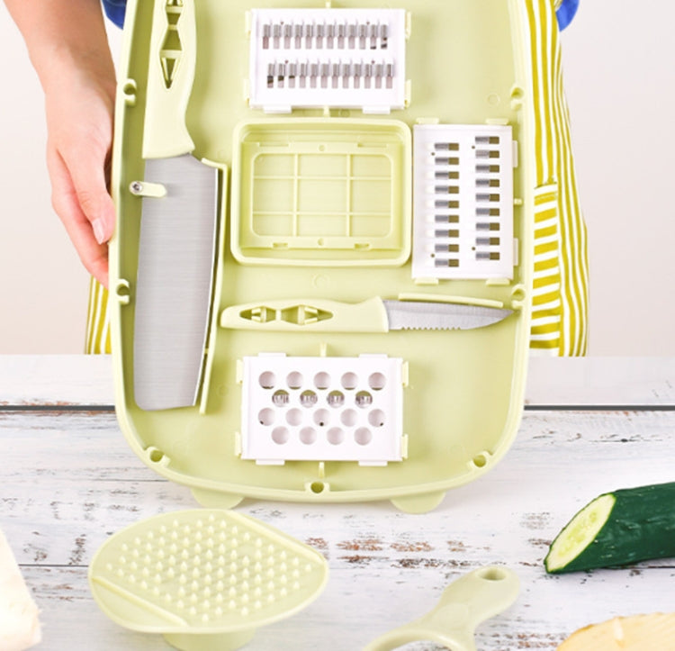 九合一 摺疊菜板塑料多功能家用砧板 廚房抗菌防霉切菜板刀具套裝