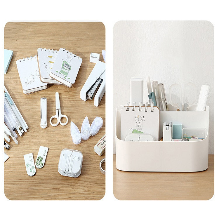 簡約塑料多格收納盒 桌面雜物整理盒 學生宿舍分格儲物盒