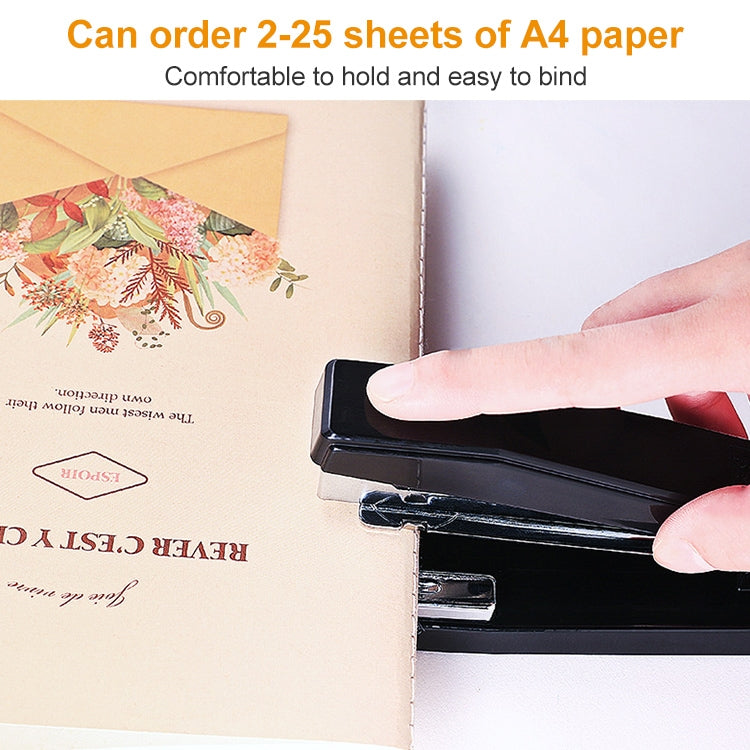 得力 0414訂書機 便攜式可旋轉裝訂書器 0012訂書釘子