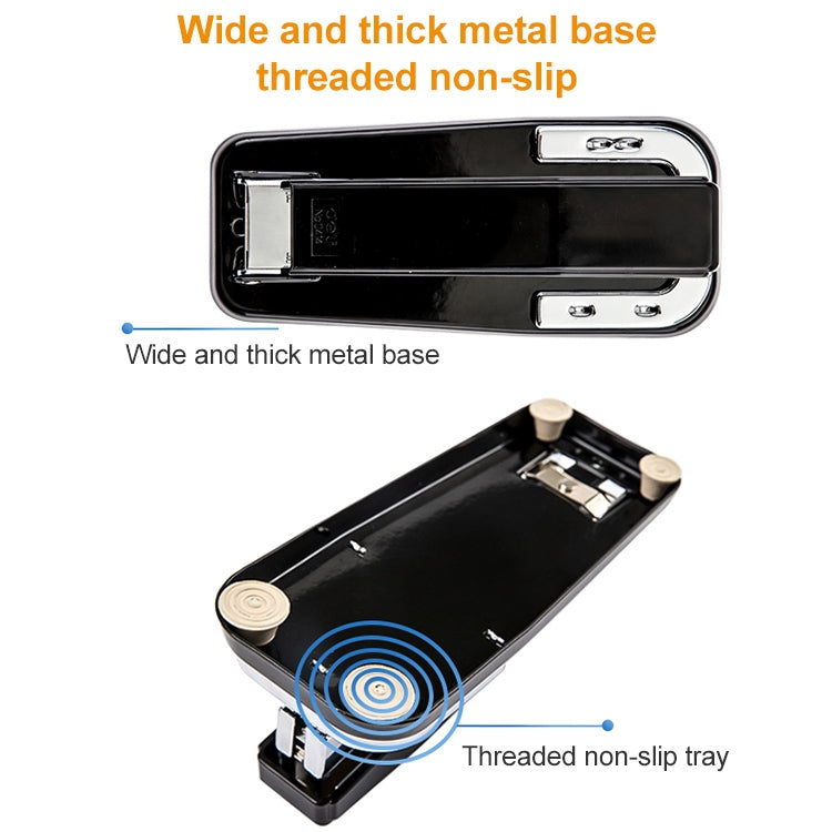 得力 0414訂書機 便攜式可旋轉裝訂書器 0012訂書釘子