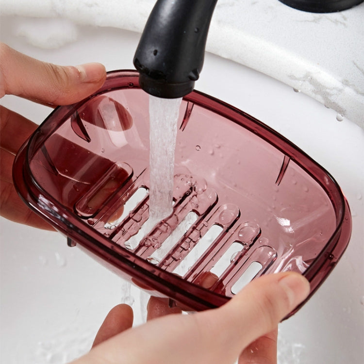 浴室肥皂盒透明帶蓋瀝水密封旅行便攜雙層洗衣皂盒