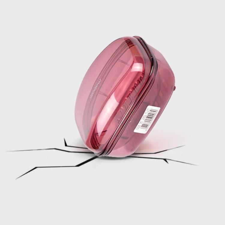 浴室肥皂盒透明帶蓋瀝水密封旅行便攜雙層洗衣皂盒