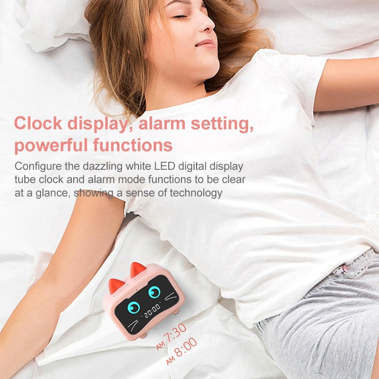 創意智能無線迷你藍牙音箱便攜式電腦低音炮音箱帶鬧鐘