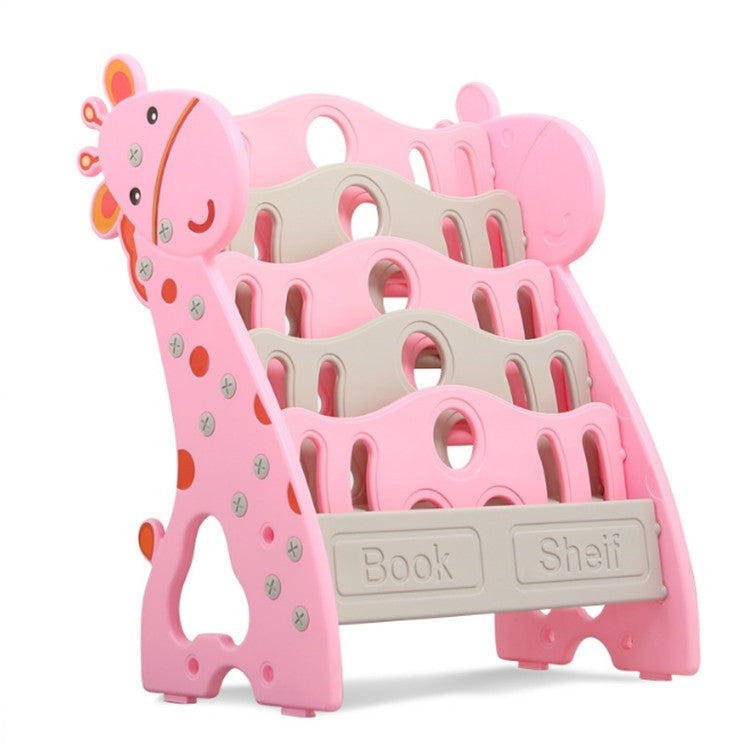 兒童書架簡易家用落地置物架寶寶書櫃收納幼兒園多層卡通繪本架