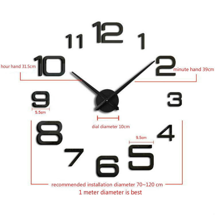 亞克力数字掛鐘家用客廳牆貼鍾