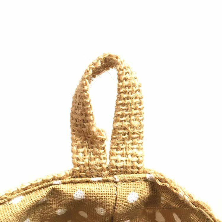 棉麻布藝花盆小麻袋懸挂式儲物籃