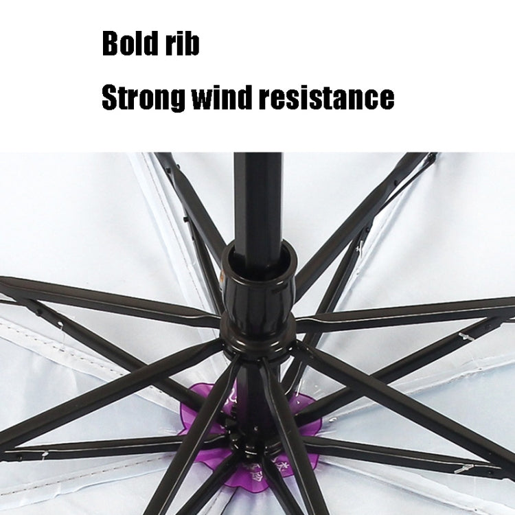 向日葵黑膠防晒雙層遮陽UV傘摺疊晴雨兩用傘
