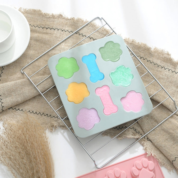5個一賣 卡通貓爪骨頭蛋糕巧克力硅膠模具微波爐烘焙冰格模布丁果凍模