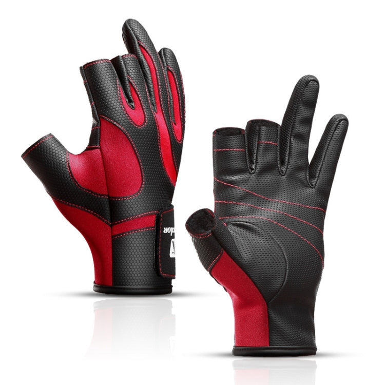 肯薩洛 A0062 戶外露營露三指手套男女款防滑運動釣魚手套