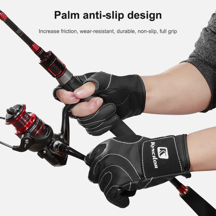 肯薩洛 A0062 戶外露營露三指手套男女款防滑運動釣魚手套