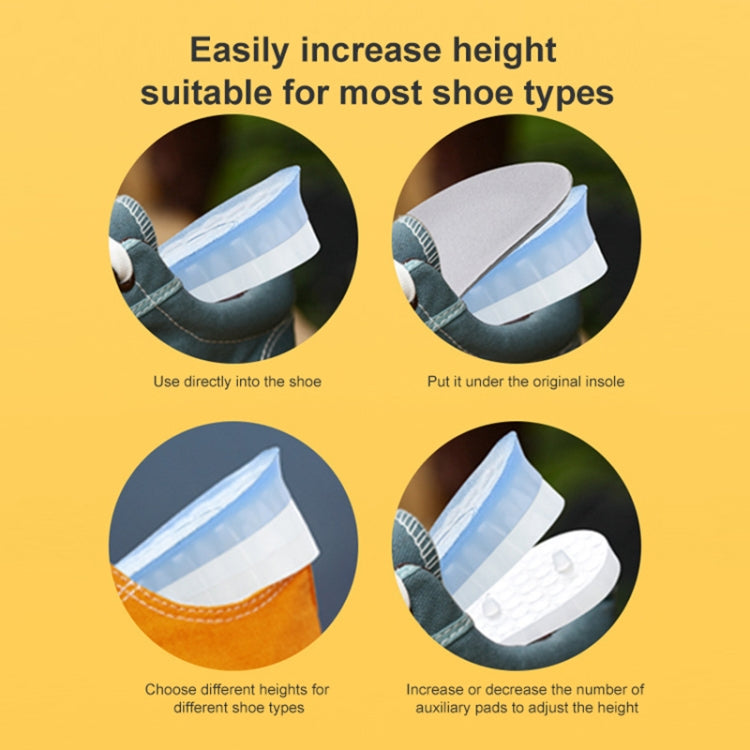JF101隱形透明硅膠增高墊後跟內增高鞋墊減震半墊