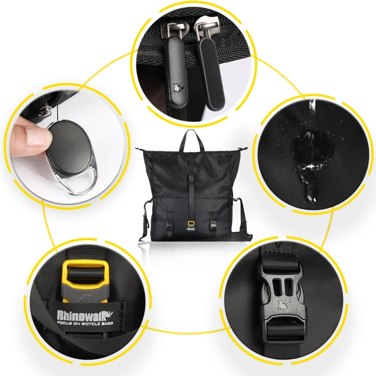 RHINOWALK 多功能單肩斜挎騎行包 大容量郵差包自行車后貨架包