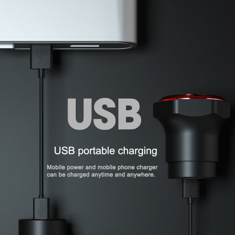 MEROCA MX2智能感應剎車尾燈山地車燈USB充電公路車自行車夜騎尾燈