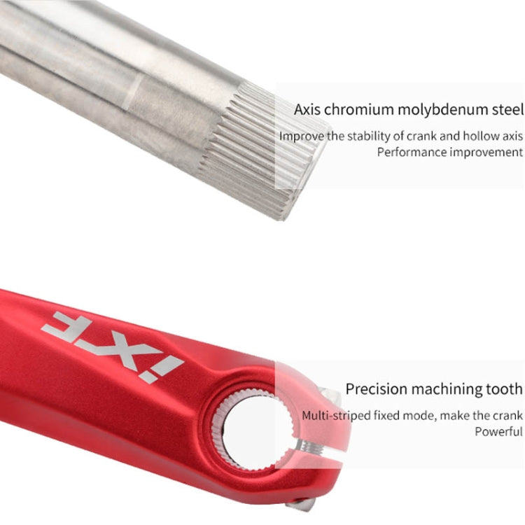 JIANKUN IXF山地車中空曲柄改裝單盤左右曲柄牙盤中軸