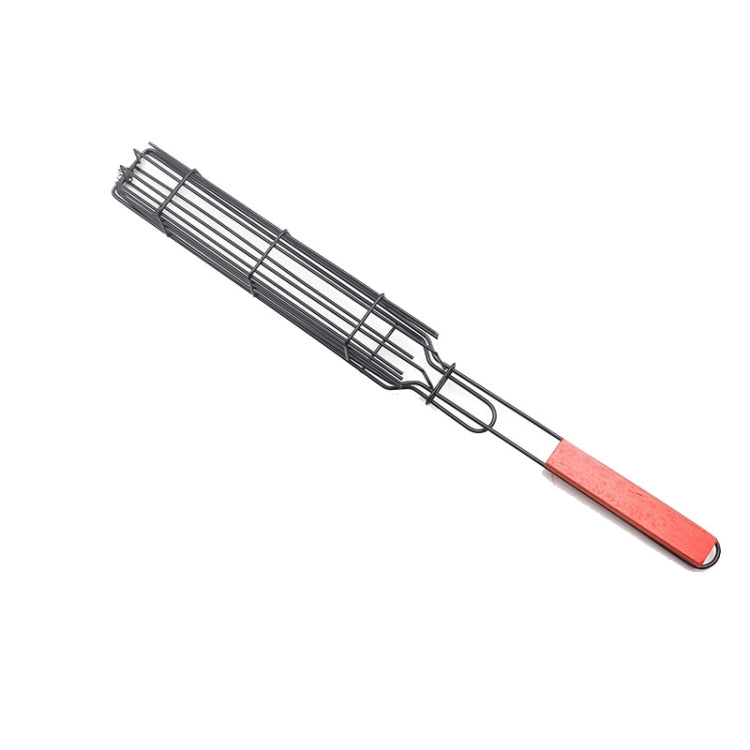 2個一賣 熱狗燒烤籠 香腸烤夾烤肉夾網 木柄燒烤網架