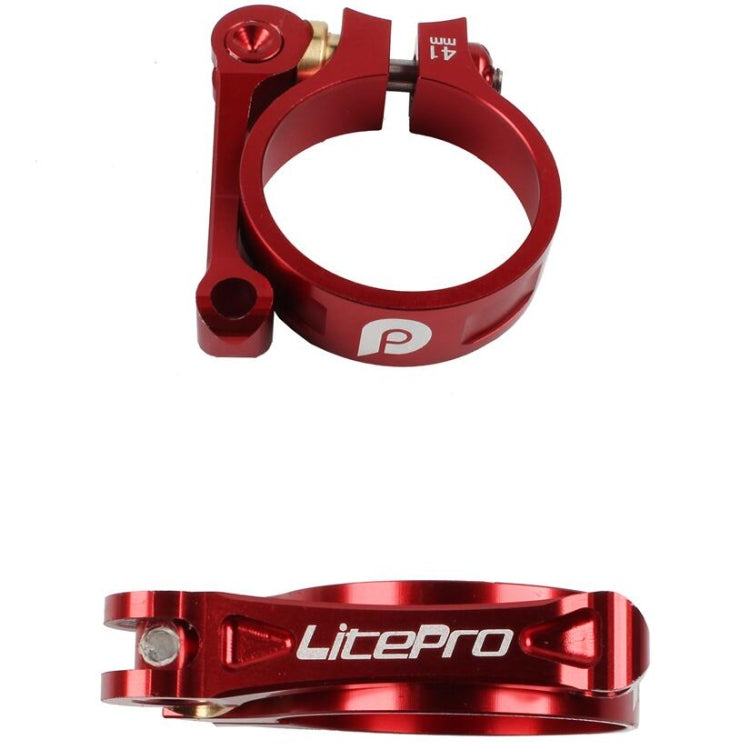 Litepro坐管夾LP摺疊車座管夾CNC41mm適用33.9mm坐管