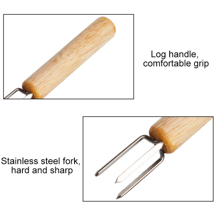 10個一賣 玉米叉子玉米烤針不銹鋼玉米插燒烤工具烤肉叉