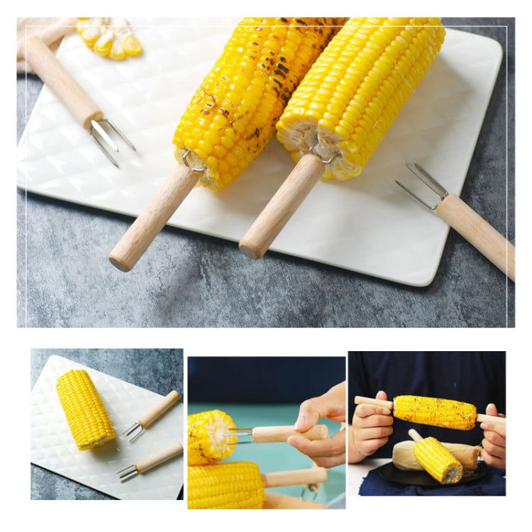 10個一賣 玉米叉子玉米烤針不銹鋼玉米插燒烤工具烤肉叉