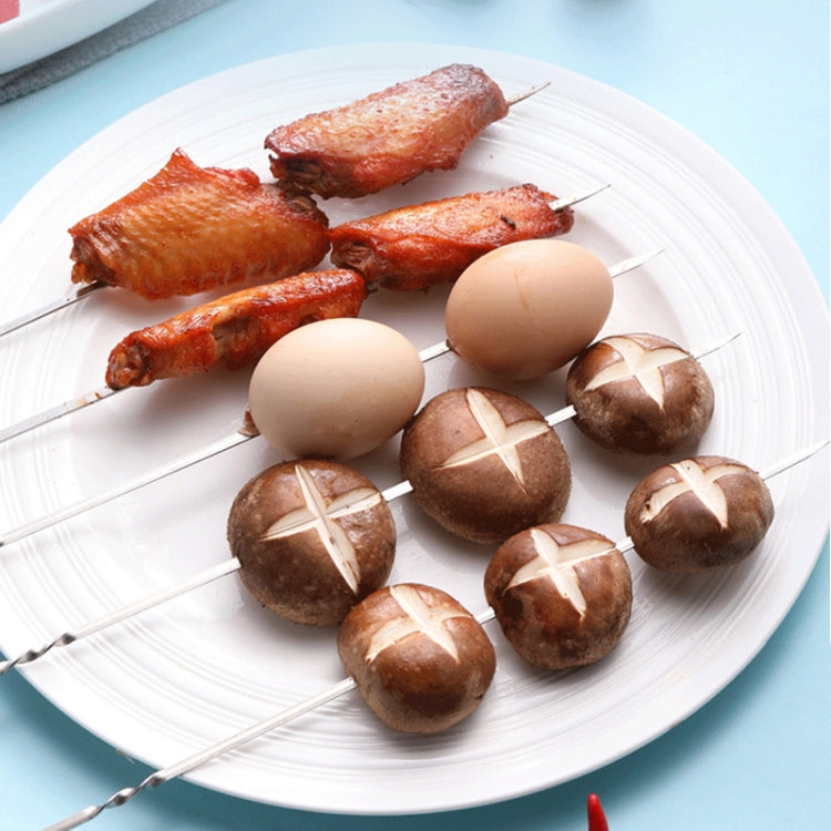 10支/套 金屬方形扁燒烤簽燒烤串