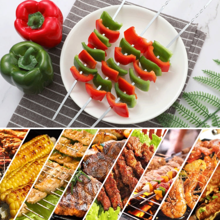 10支/套 金屬方形扁燒烤簽燒烤串