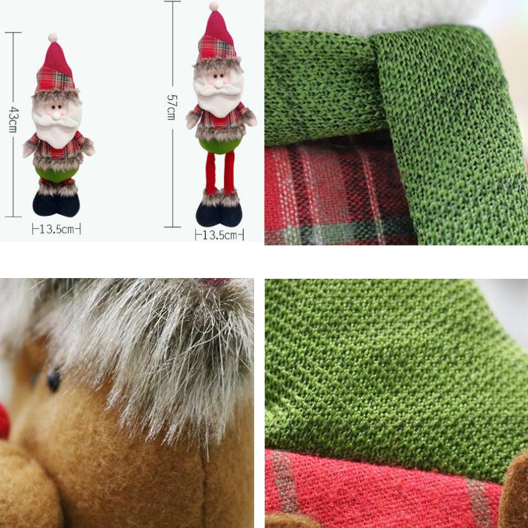 聖誕節裝飾擺件聖誕節派對布置伸縮玩偶