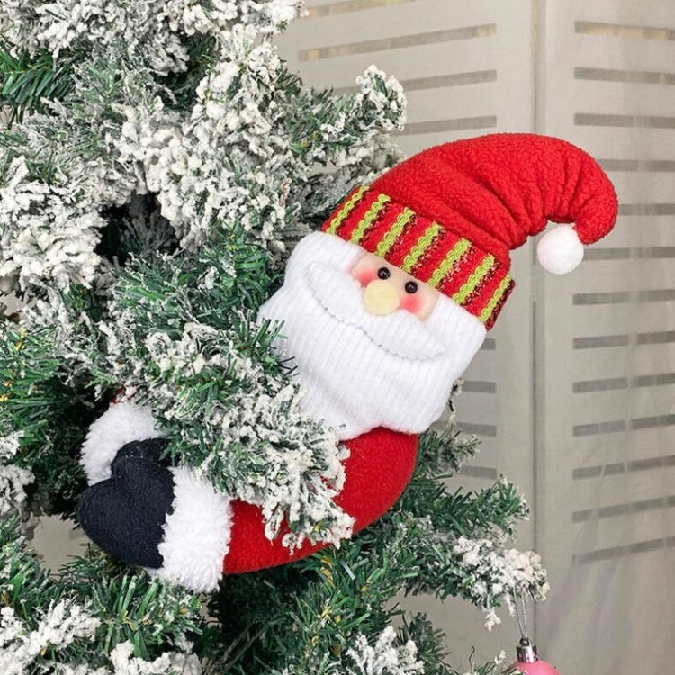 聖誕節創意窗帘扣環 卡通公仔裝飾品酒店餐廳裝飾娃娃抱扣櫥窗掛件