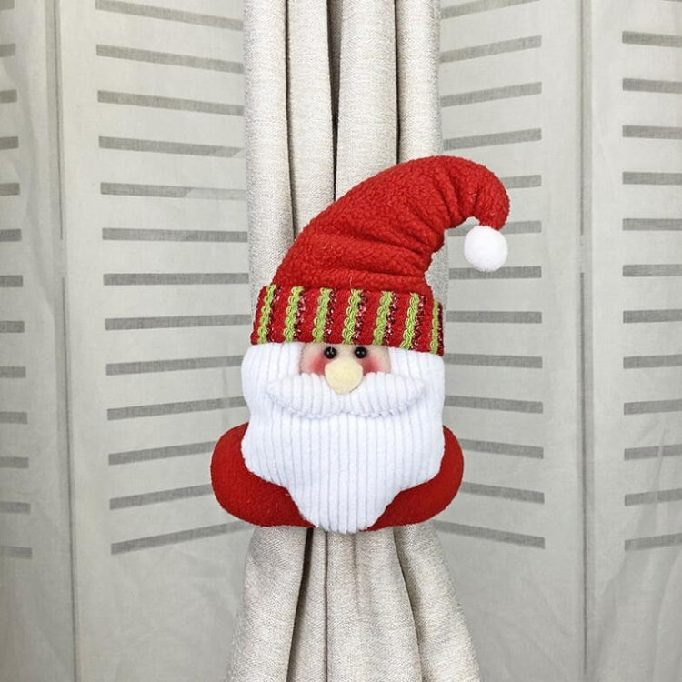 聖誕節創意窗帘扣環 卡通公仔裝飾品酒店餐廳裝飾娃娃抱扣櫥窗掛件
