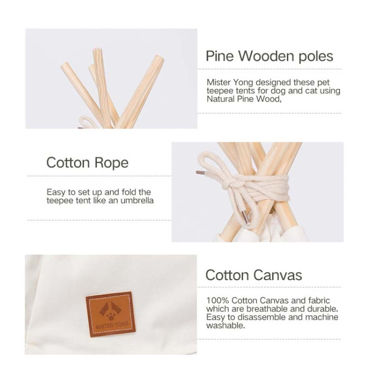 純白寵物帳篷窩中小型犬貓可摺疊遊戲屋