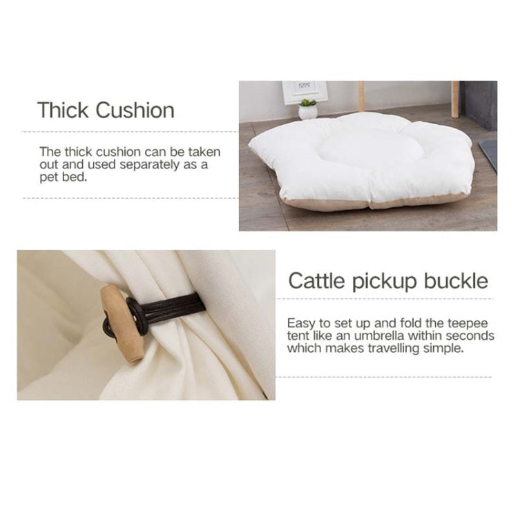 純白寵物帳篷窩中小型犬貓可摺疊遊戲屋