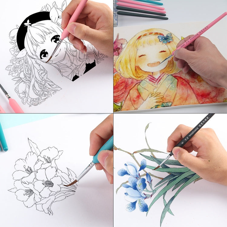 衛庄勾線筆繪畫手繪水彩狼毫勾線筆畫畫描邊細線毛筆