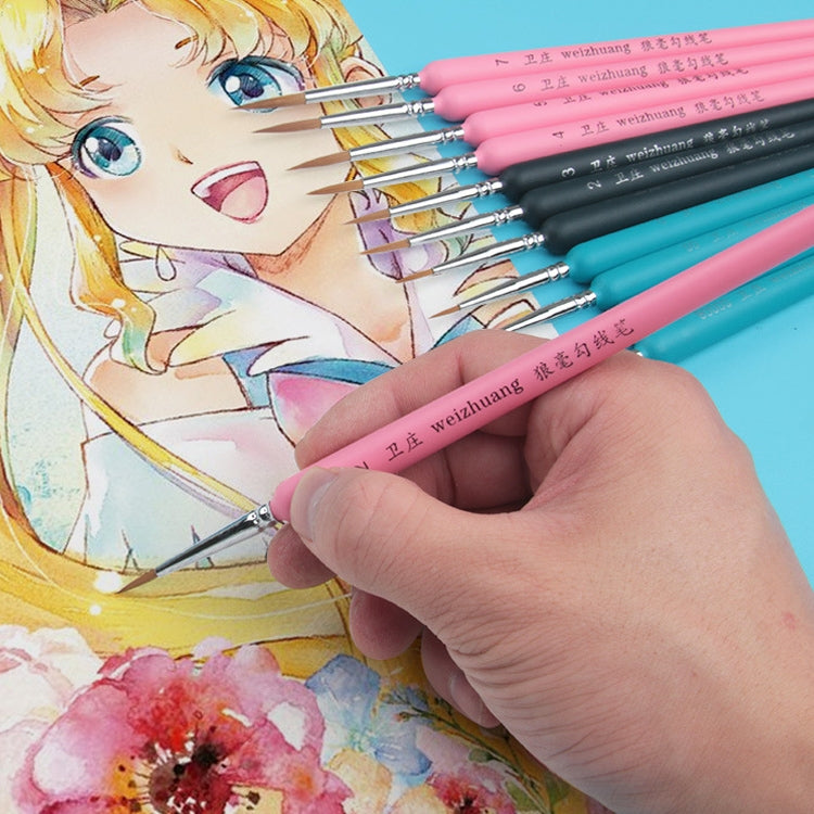 衛庄勾線筆繪畫手繪水彩狼毫勾線筆畫畫描邊細線毛筆