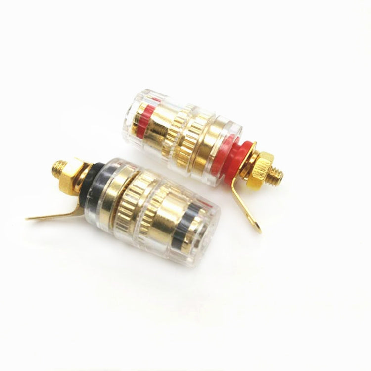 10個/5對賣 水晶透明接線柱音響工程面板音箱座4毫米香蕉插座