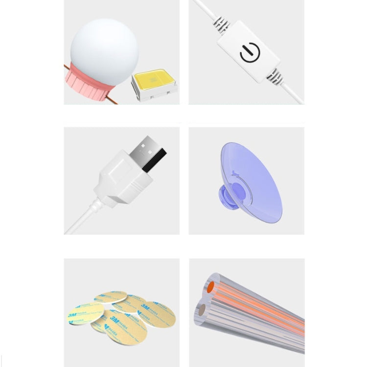鏡前燈可調光化妝鏡USB觸摸調控燈