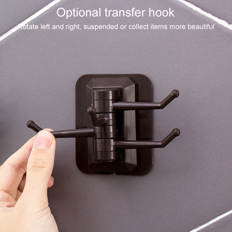 10件一賣 強力粘膠浴室牆壁置物架 免打孔無痕旋轉粘鈎 顏色隨機發貨