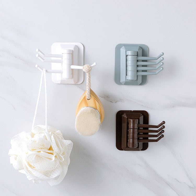 10件一賣 強力粘膠浴室牆壁置物架 免打孔無痕旋轉粘鈎 顏色隨機發貨