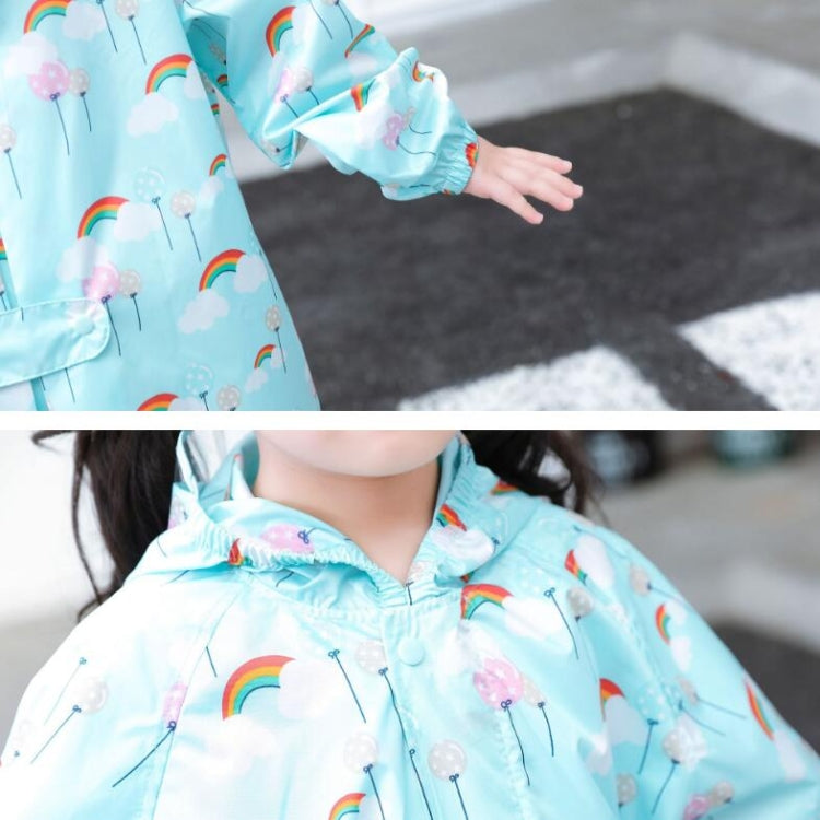 卡通兒童雨衣帶書包位防水雨衣