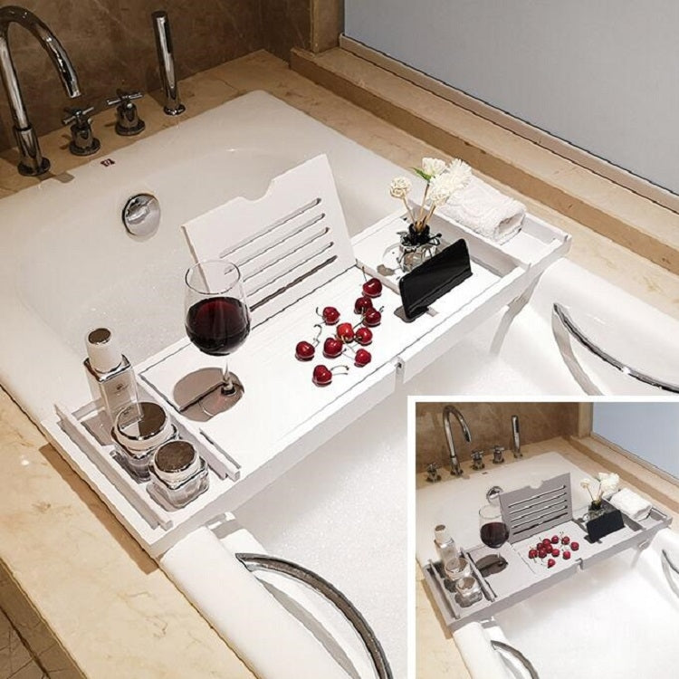 多功能伸縮置物架 衛生間泡澡平板手機支架浴室浴盆浴桶支架