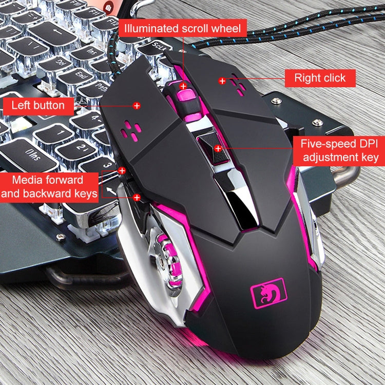 新盟618 網吧遊戲机械手感鍵盤鼠標套裝，線長1.6米