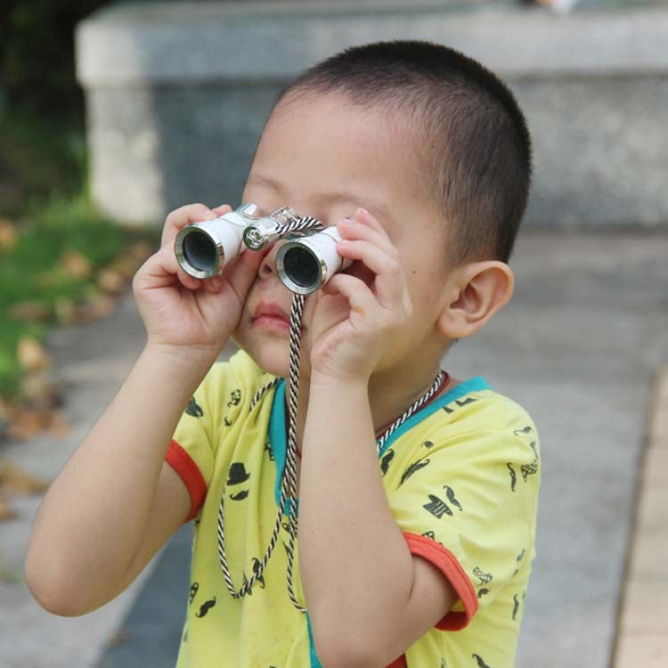 3x25mm  古典女士觀劇鏡便攜帶鏈可掛雙筒望遠鏡