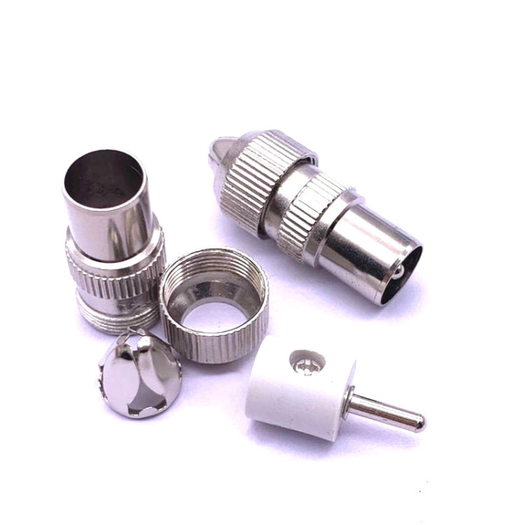 50個賣 金屬天線TV插頭有線電視視頻射頻線插頭RF公頭