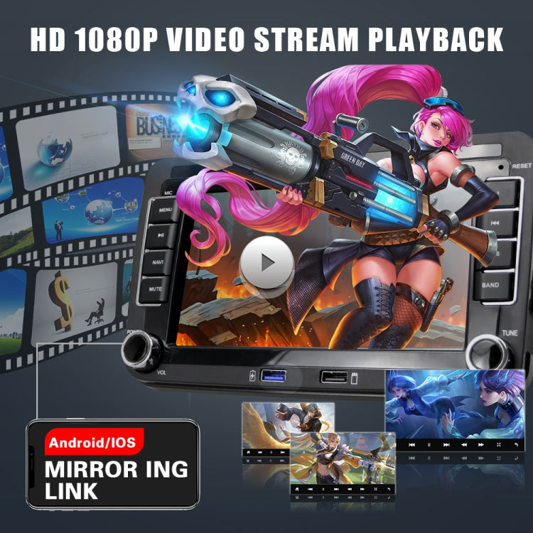 適用於大眾7寸車載多媒體播放器導航藍牙倒車一體機安卓10.0