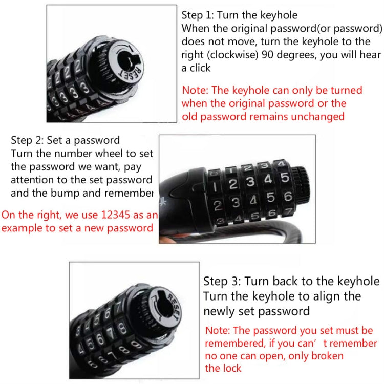 TONYON TY566自行車鎖五位密碼鎖山地車條形鋼絲鎖單車圈鎖