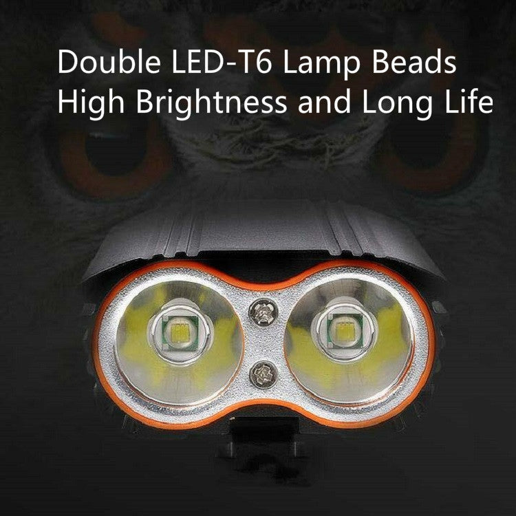 自行車前燈USB充電T6騎行照明燈防水山地自行車燈