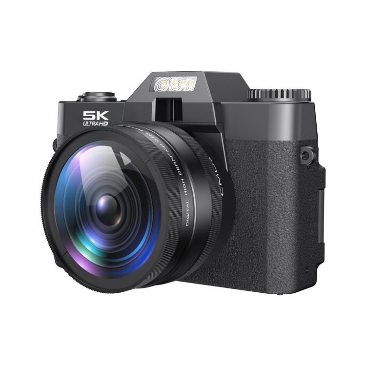 4800萬像素 3寸显示屏高清數碼照相機支持MHDI/WIFI/TF卡 黑色+廣角鏡, CDR9