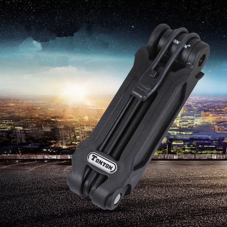 Tonyon 通用抗液壓剪自行車鎖四節摺疊山地車鎖