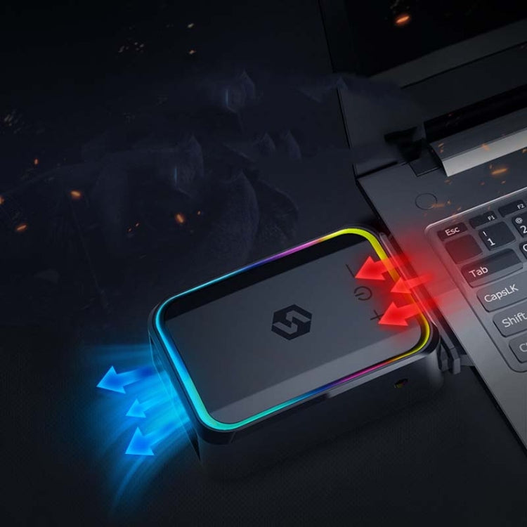 索皇 電腦筆記本抽風式散熱器側吸風扇機 適用於聯想/華碩/戴爾筆記本電腦